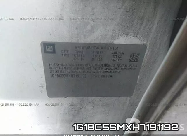 1G1BC5SMXH7191192 фото 10