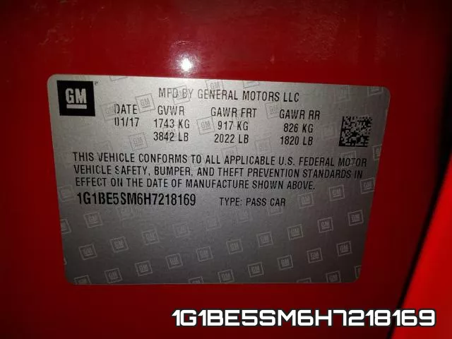 1G1BE5SM6H7218169 фото 2