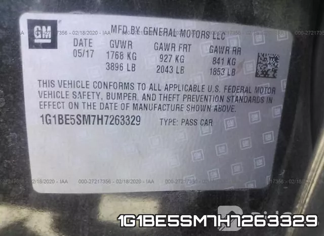 1G1BE5SM7H7263329 фото 10