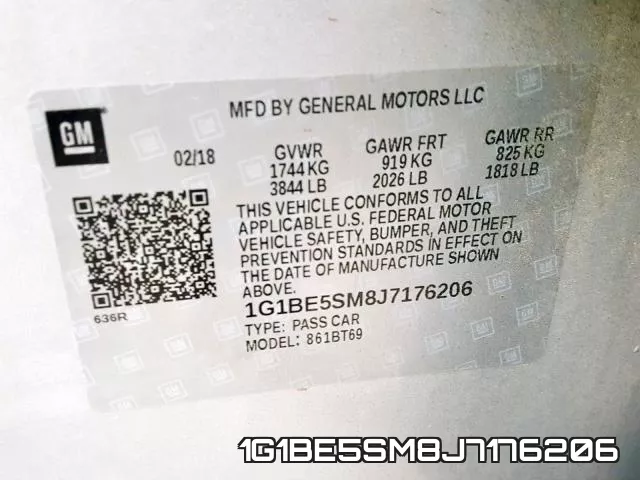 1G1BE5SM8J7176206 фото 2