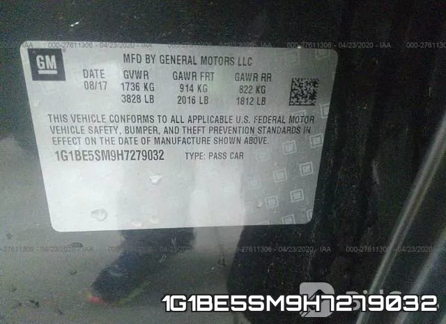 1G1BE5SM9H7279032 фото 10