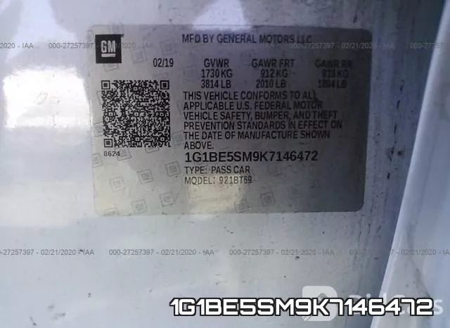 1G1BE5SM9K7146472 фото 10