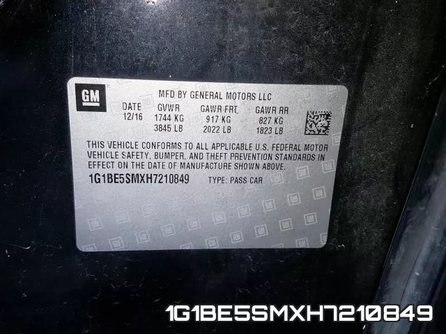 1G1BE5SMXH7210849 фото 2