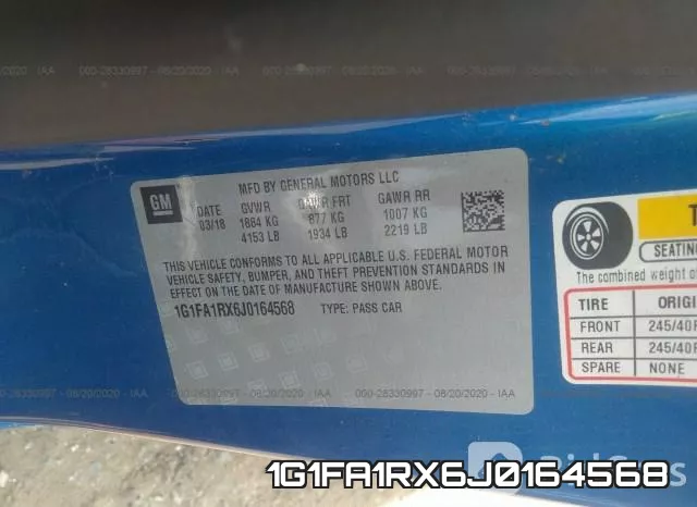 1G1FA1RX6J0164568 фото 10