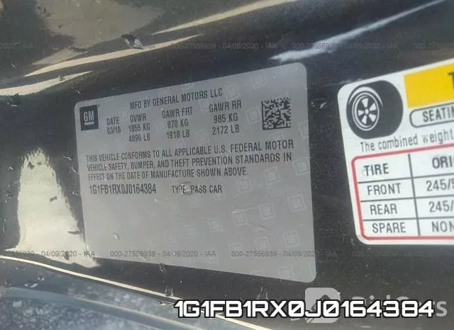 1G1FB1RX0J0164384 фото 10