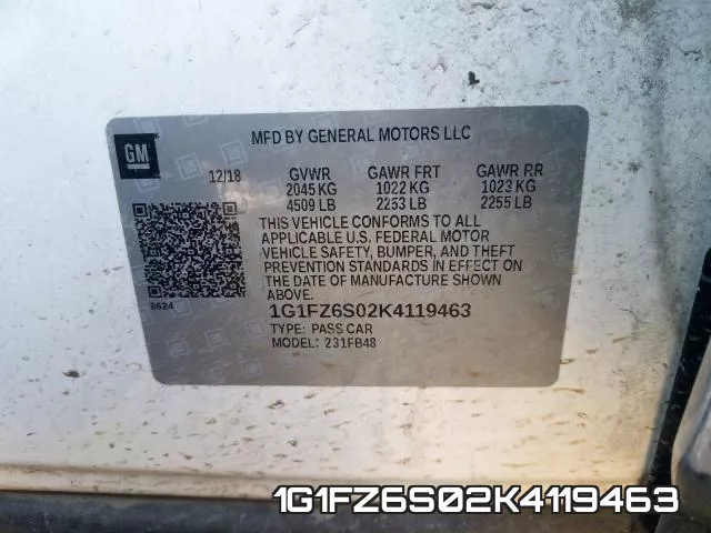 1G1FZ6S02K4119463 фото 2