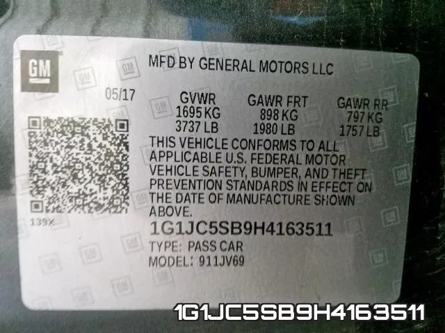 1G1JC5SB9H4163511 фото 2