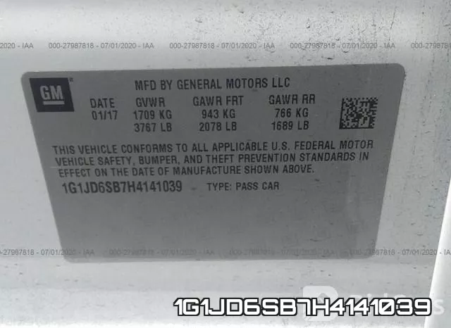1G1JD6SB7H4141039 фото 9