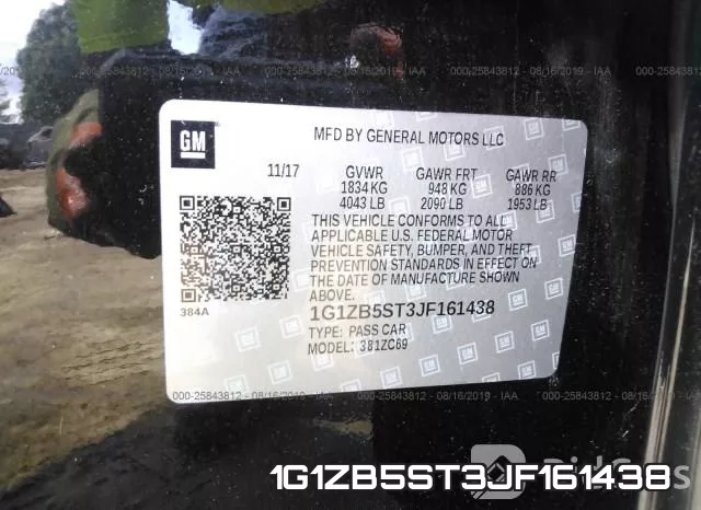 1G1ZB5ST3JF161438 фото 10