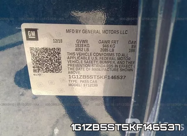 1G1ZB5ST5KF146537 фото 10