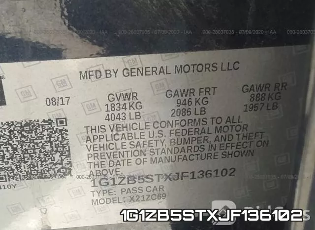 1G1ZB5STXJF136102 фото 10