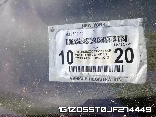 1G1ZD5ST0JF274449 фото 2