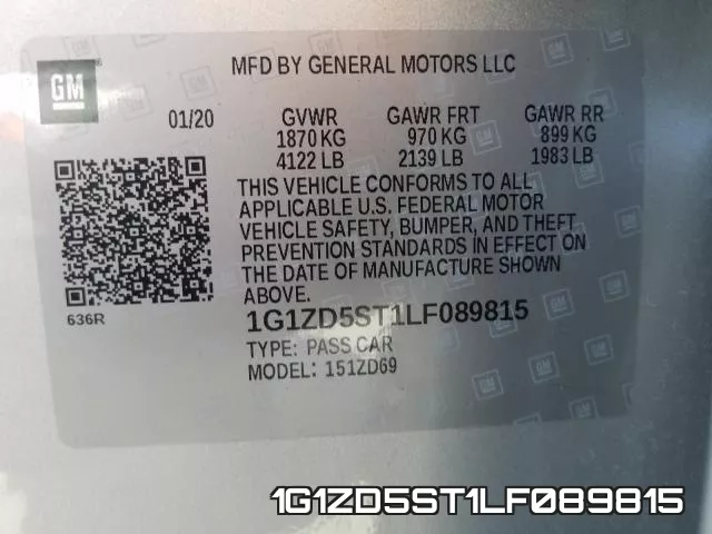 1G1ZD5ST1LF089815 фото 2