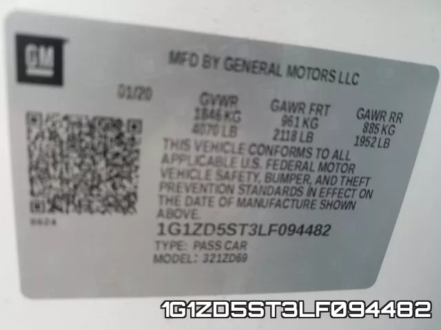 1G1ZD5ST3LF094482 фото 2