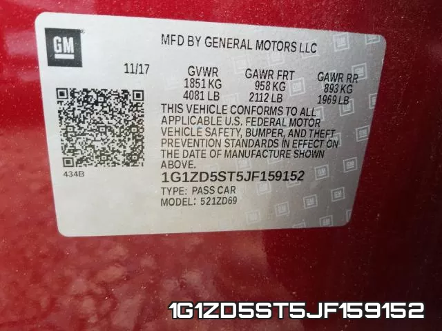 1G1ZD5ST5JF159152 фото 2