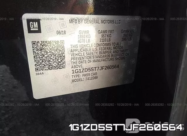 1G1ZD5ST7JF260564 фото 10