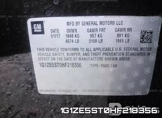 1G1ZE5ST0HF218356 фото 10