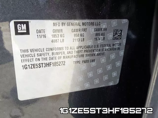 1G1ZE5ST3HF185272 фото 2