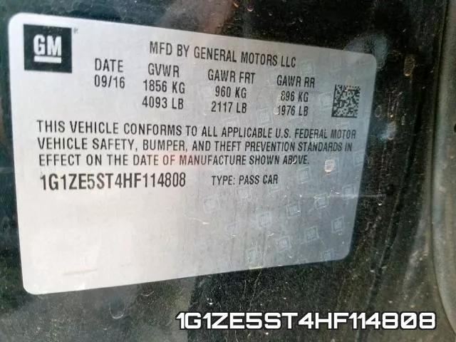 1G1ZE5ST4HF114808 фото 2