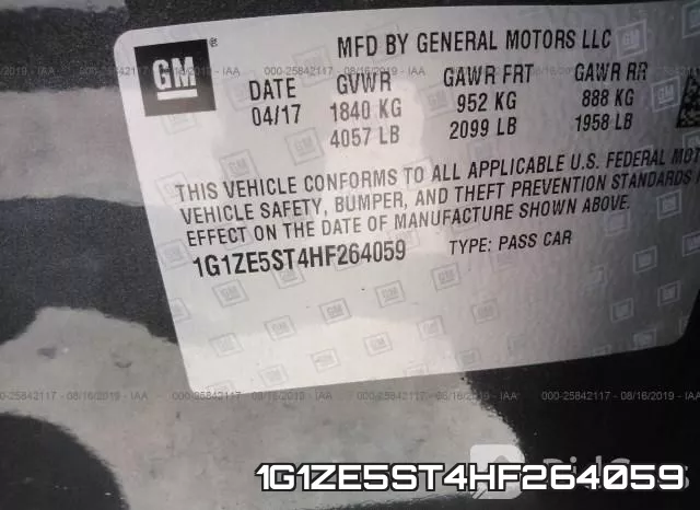 1G1ZE5ST4HF264059 фото 10