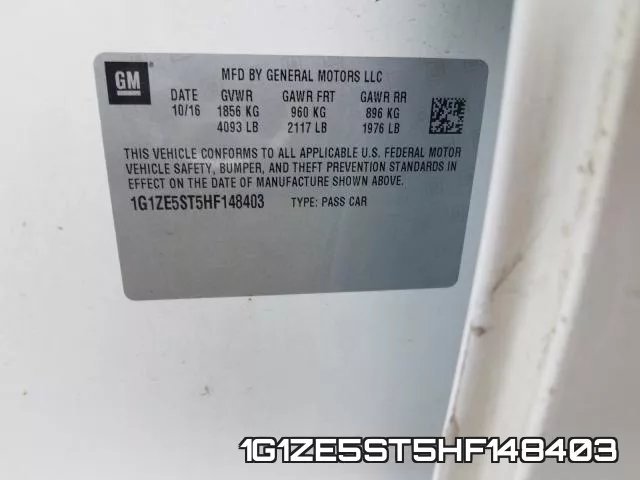 1G1ZE5ST5HF148403 фото 2