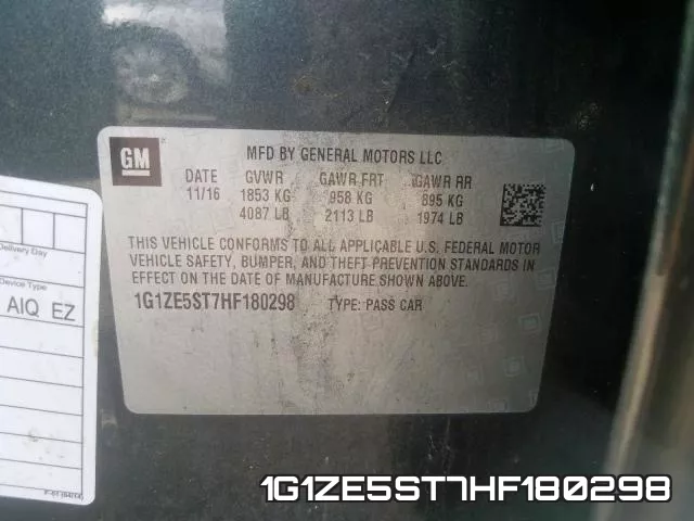 1G1ZE5ST7HF180298 фото 2