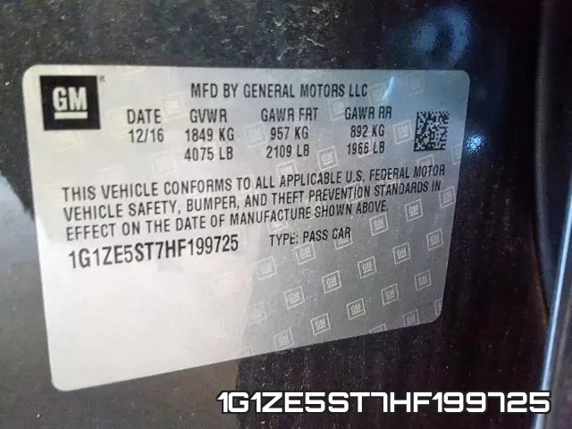 1G1ZE5ST7HF199725 фото 2