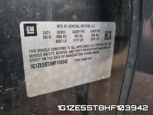 1G1ZE5ST8HF103942 фото 2