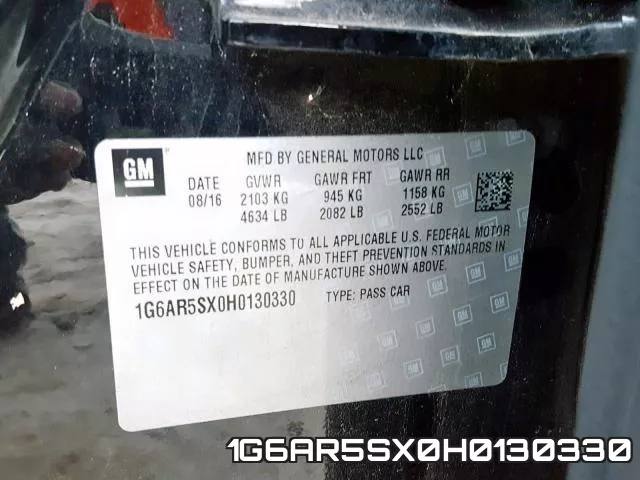 1G6AR5SX0H0130330 фото 2
