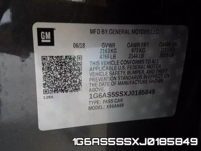 1G6AS5SSXJ0185849 фото 2