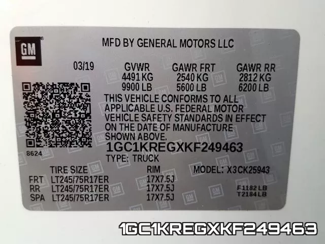 1GC1KREGXKF249463 фото 2
