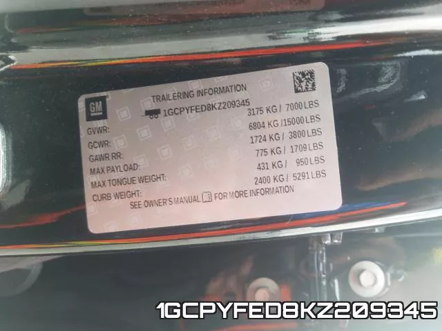 1GCPYFED8KZ209345 фото 2
