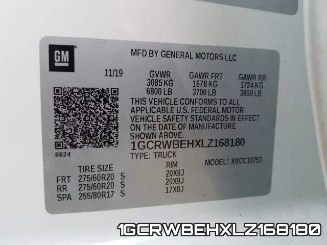1GCRWBEHXLZ168180 фото 2