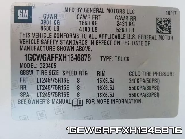 1GCWGAFFXH1346876 фото 2