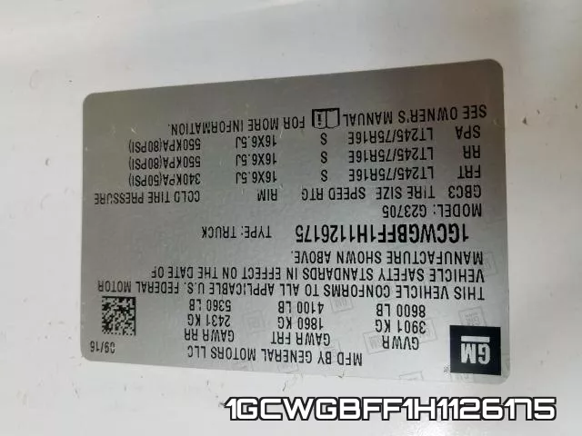 1GCWGBFF1H1126175 фото 2