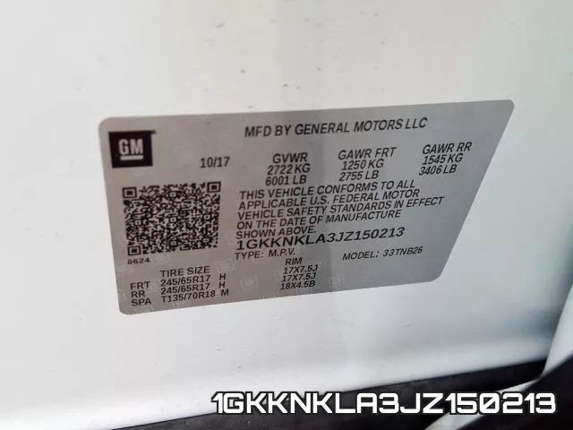 1GKKNKLA3JZ150213 фото 2