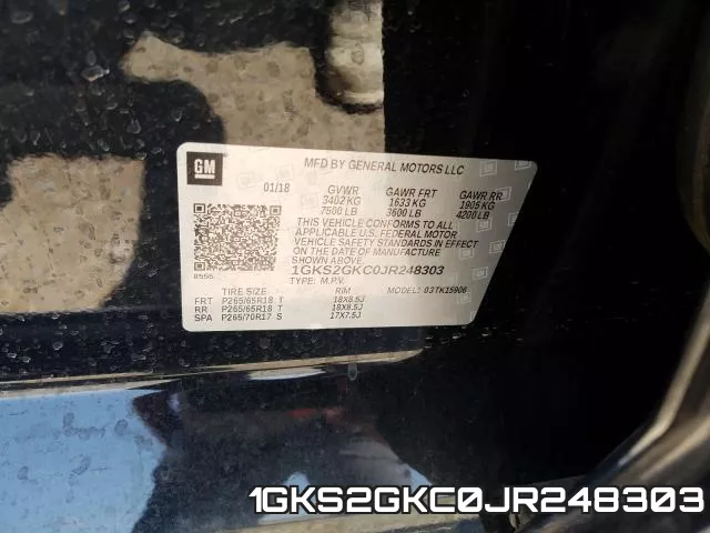 1GKS2GKC0JR248303 фото 2