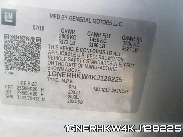 1GNERHKW4KJ128225 фото 2