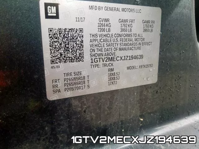 1GTV2MECXJZ194639 фото 2