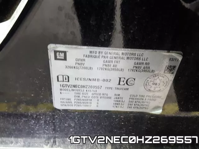 1GTV2NEC0HZ269557 фото 2