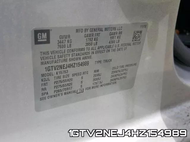 1GTV2NEJ4HZ154989 фото 2