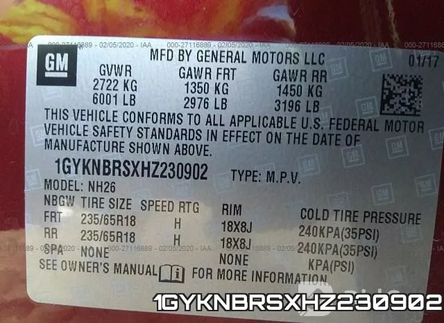 1GYKNBRSXHZ230902 фото 10