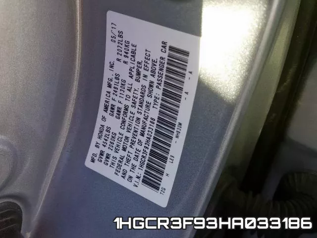 1HGCR3F93HA033186 фото 2