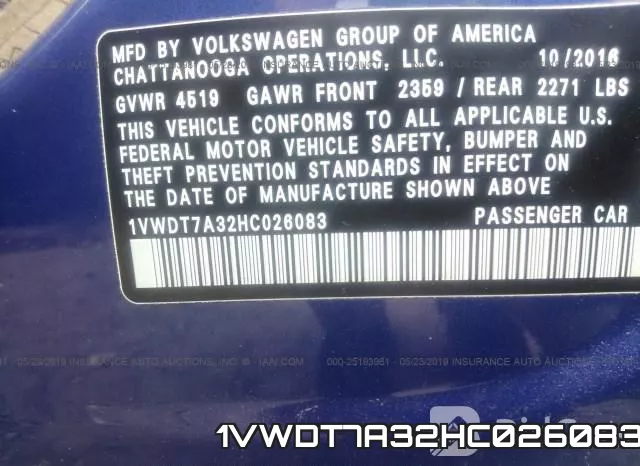 1VWDT7A32HC026083 фото 10