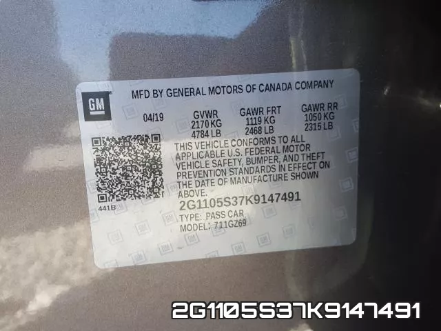 2G1105S37K9147491 фото 2