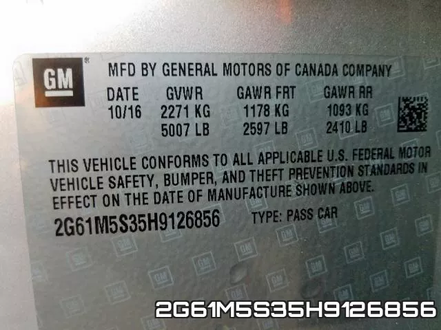 2G61M5S35H9126856 фото 2