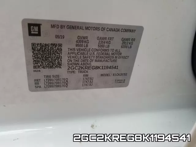 2GC2KREG8K1194541 фото 2