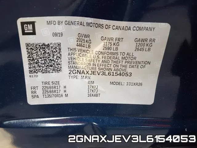 2GNAXJEV3L6154053 фото 2