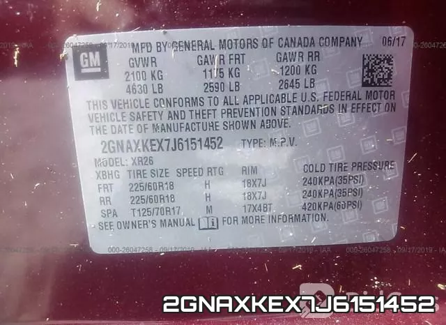2GNAXKEX7J6151452 фото 10