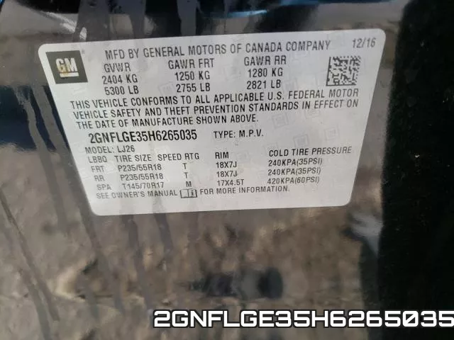 2GNFLGE35H6265035 фото 2